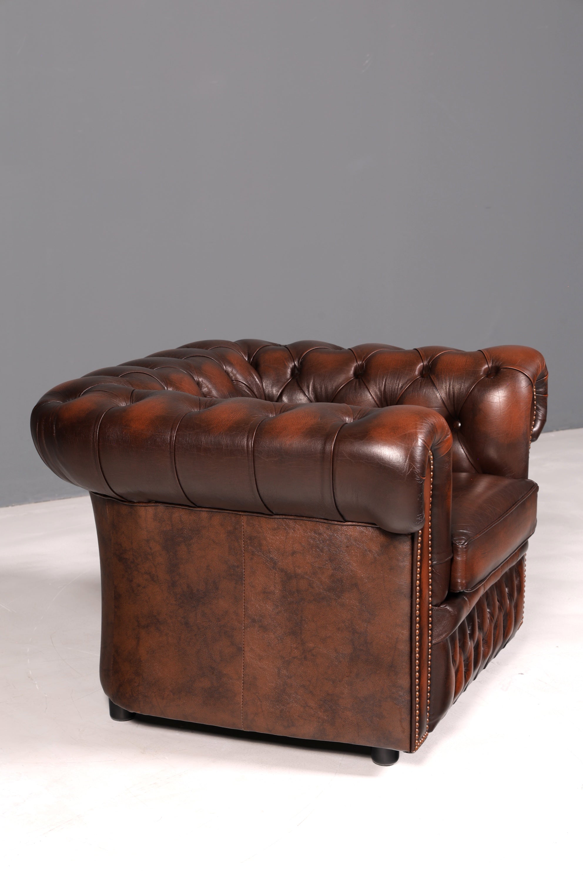 Edler Original Centurion Chesterfield Sessel Englischer Armlehnsessel Herrensessel Ledersessel England