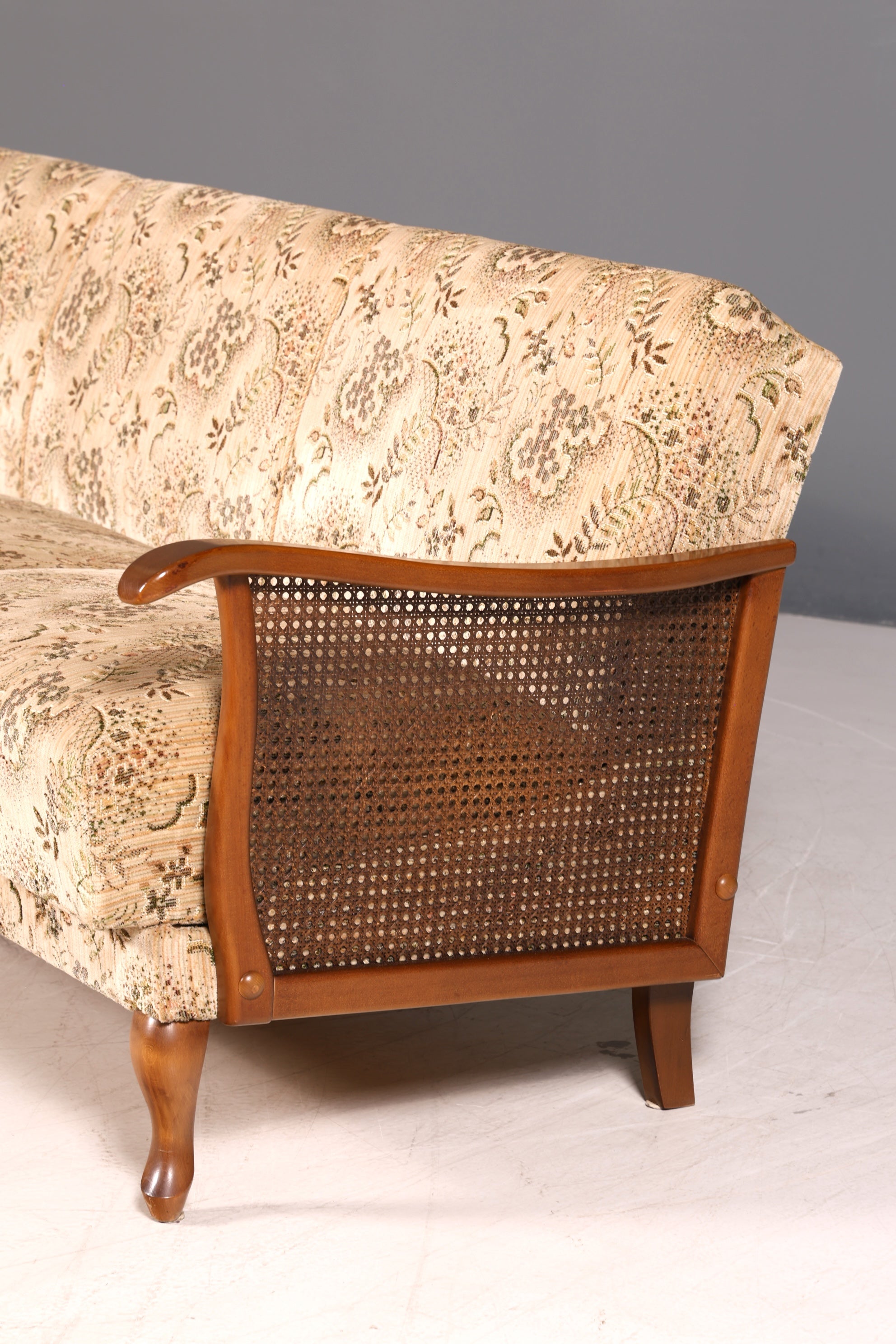 Wunderschöne Chippendale Couch Sofa 3-Sitzer Gästebett Polstersofa Antik Stil Wiener Geflecht Schlafsofa Wohnzimmer Lounge