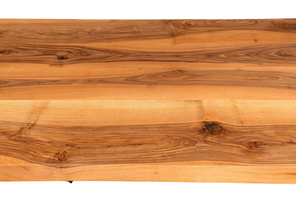 Wunderschöner Nussbaum Tisch 260cm-97cm Esszimmer Tisch Baumkanten Platte massiv Holz Küchentisch