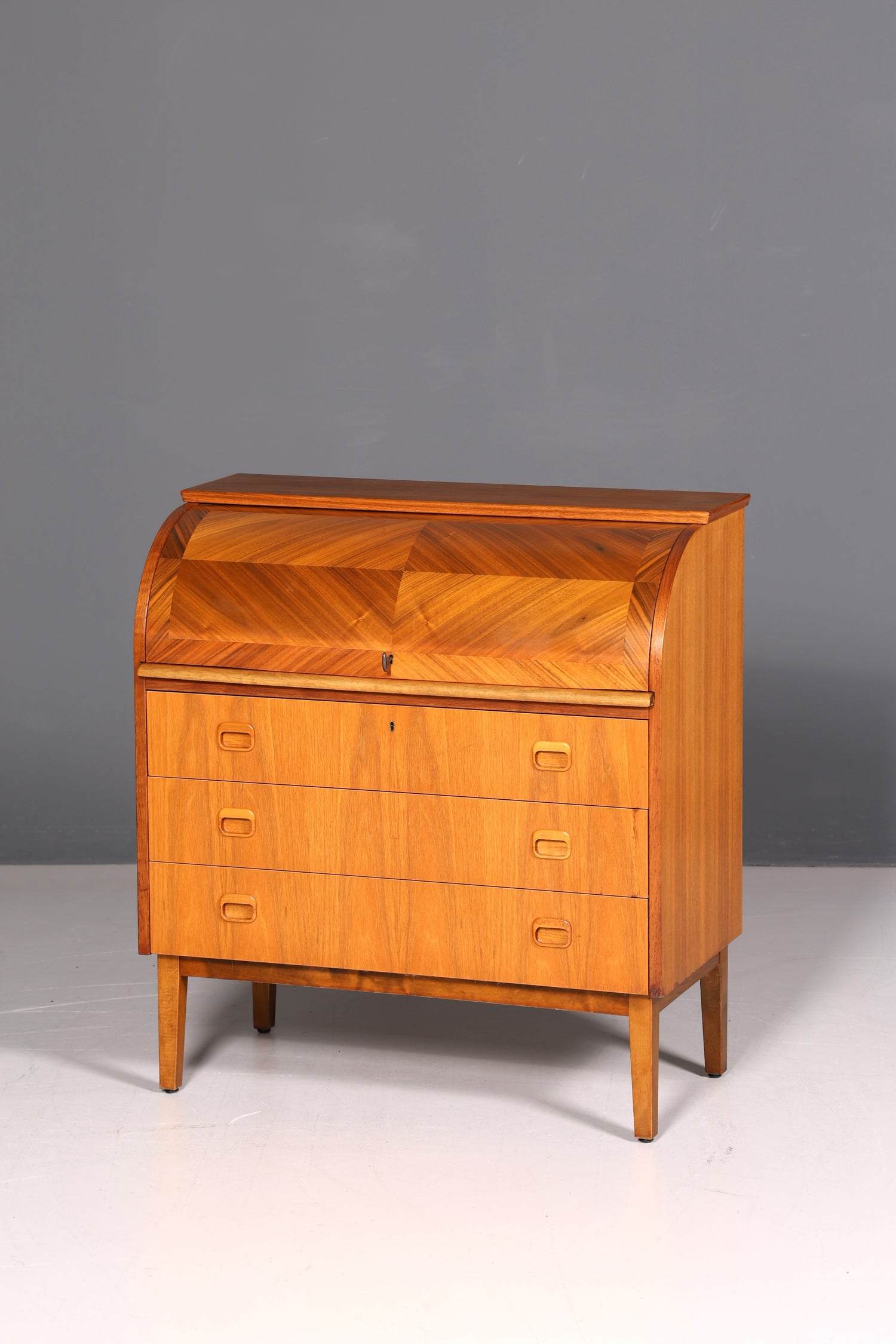 Wunderschöner Mid Century Rollladen Sekretär Danish Design Schreibkommode 60er Jahre