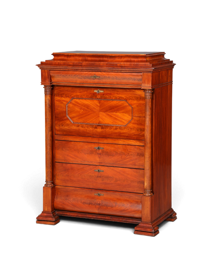 Hauptstadt Möblerei Biedermeier Sekretär aus massivem Echtholz im Louis-Philippe-Stil mit ausklappbarer Schreibfläche