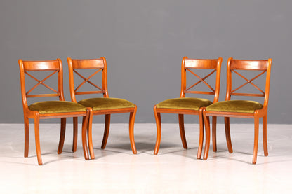 G789 Finish 4x Edle Englische Stühle Englisch Dining Chairs Antik 60er Jahre Regency Küchenstühle Stuhlset (Kopie 2)
