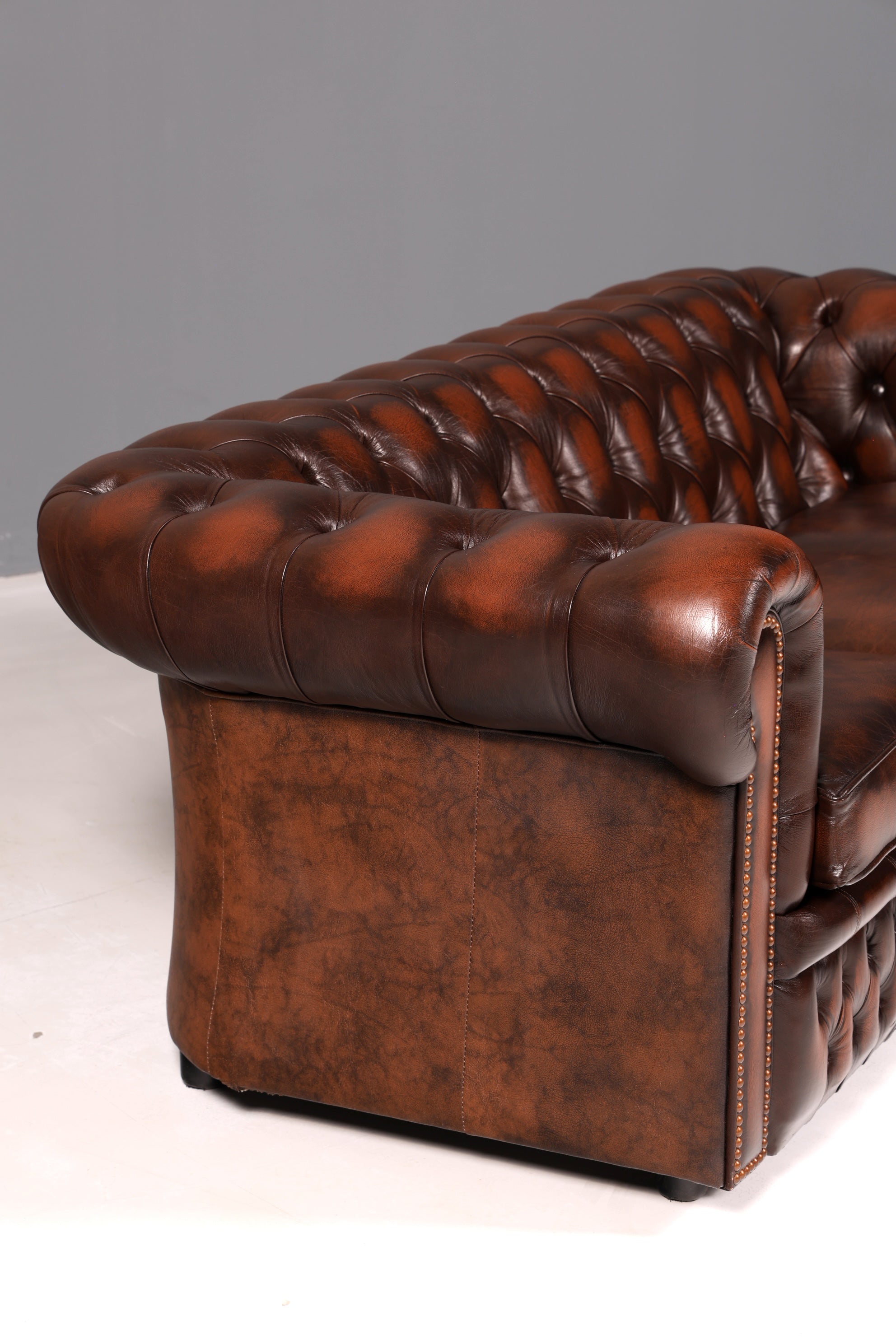 Wunderschönes Original Centurion Chesterfield Sofa 3-Sitzer echt Leder Couch Englisch Polstersofa Ledersofa