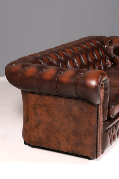 Wunderschönes Original Centurion Chesterfield Sofa 3-Sitzer echt Leder Couch Englisch Polstersofa Ledersofa