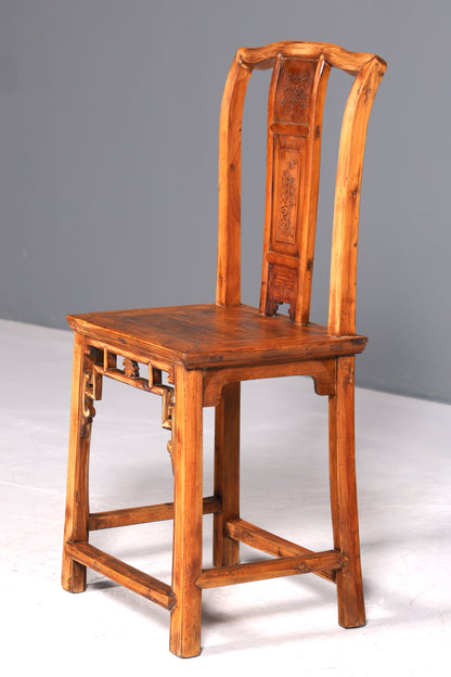 Wunderschöner Chinesischer Stuhl China Ming Stil Qing Dynastie Holzstuhl Antik Asiatischer Sekretär Stuhl