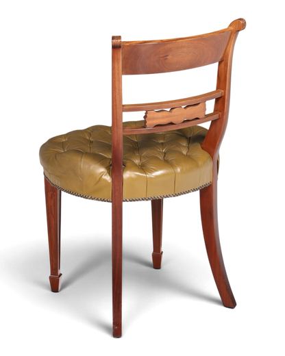 Wunderschöner Chesterfield Stuhl Anno Dom Sekretär Stuhl Englisch echt Leder Küchenstuhl 3 von 4