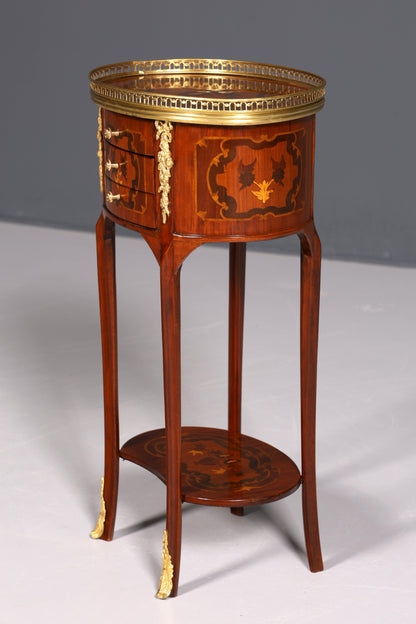 Wunderschöner Barock Louis XV Stil Beistelltisch Ablagetisch Kommode massiv Antik Stil Nachttisch