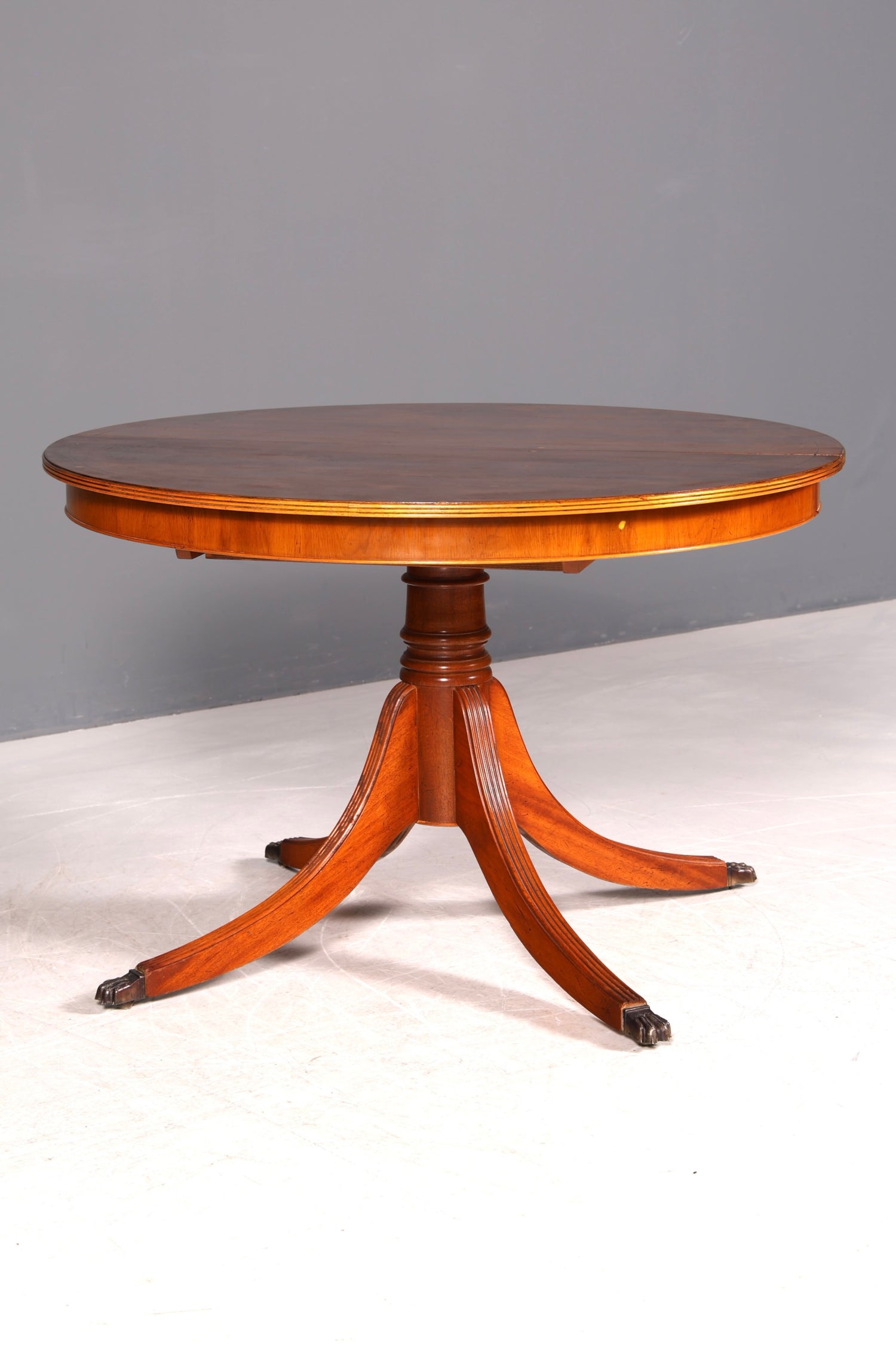 G067 Finish cm Wunderschöner Englischer Tisch ausziehbarer Esstisch Antik Stil 60s Küchentisch Eibe