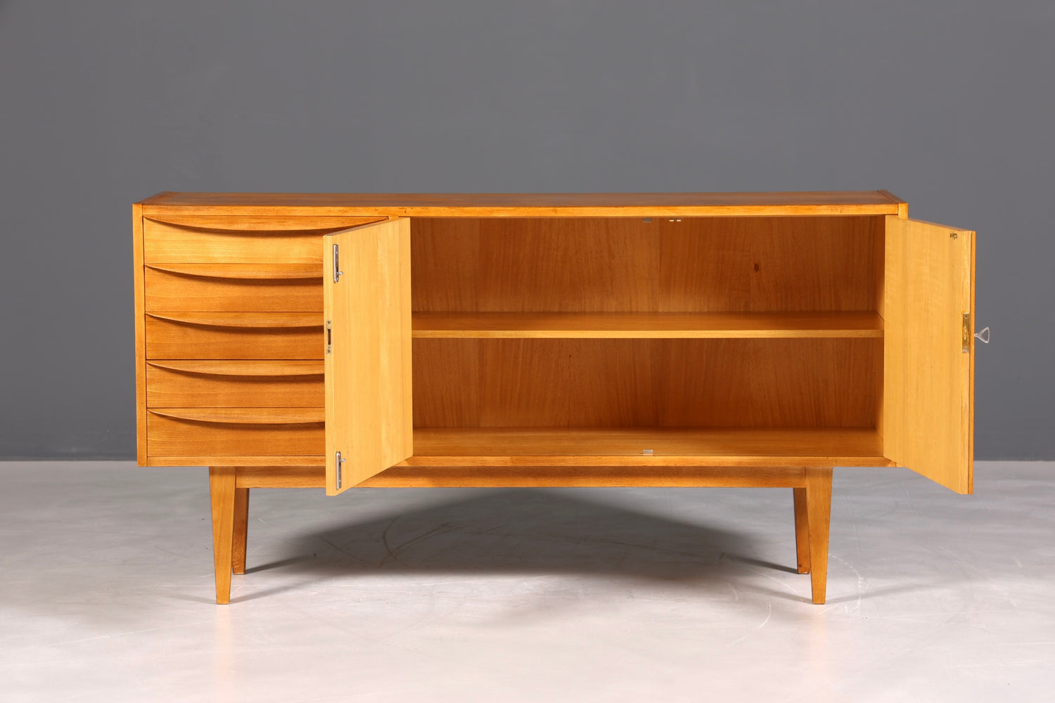 Original Hellerau Franz Ehrlich 602 Sideboard Mid Century TV Schrank VEB