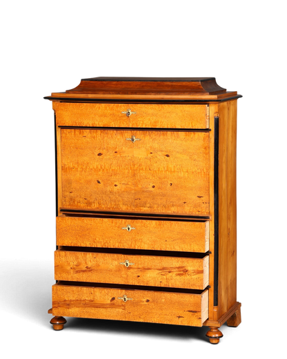 G614 Finish Cm Stilvoller Biedermeier Sekretär Louis Philippe Vertiko Antik Kommode Schreibkommode Office Desk (Kopie)