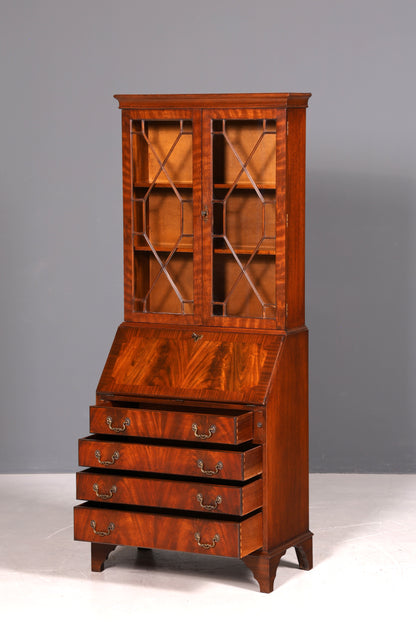 G394 Finish cm Wunderschöner Englischer Sekretär Büro Aufsatzsekretär Antik 60S Vitrinen Schrank UK (Kopie)