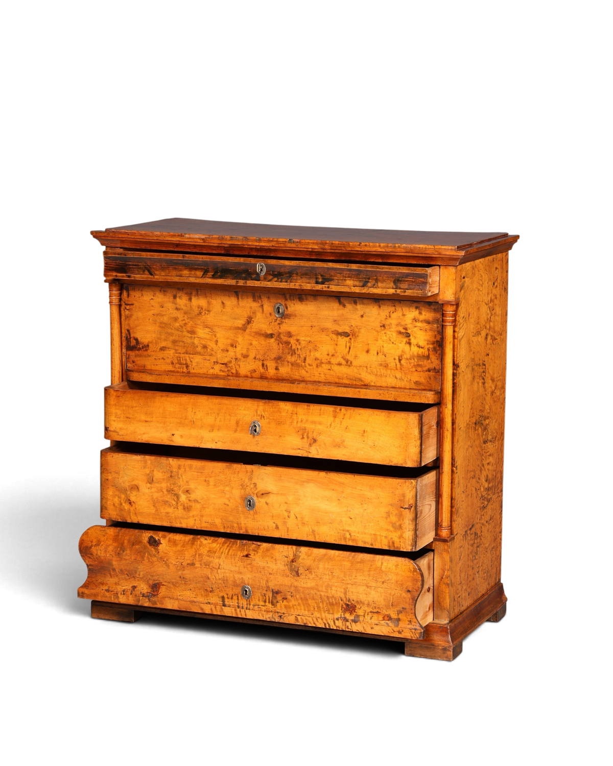 G794 Finish Wunderschöner Original Biedermeier Sekretär um 1860 Englisch Kommode Antik Bürokommode (Kopie)
