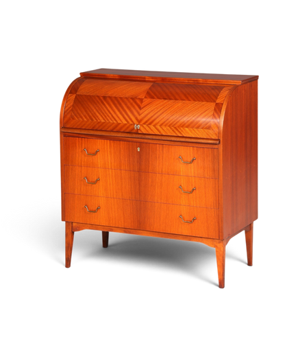 Wunderschöner Mid Century Rollladen Sekretär echt Holz Büro Schrank Vintage Schreibkommode