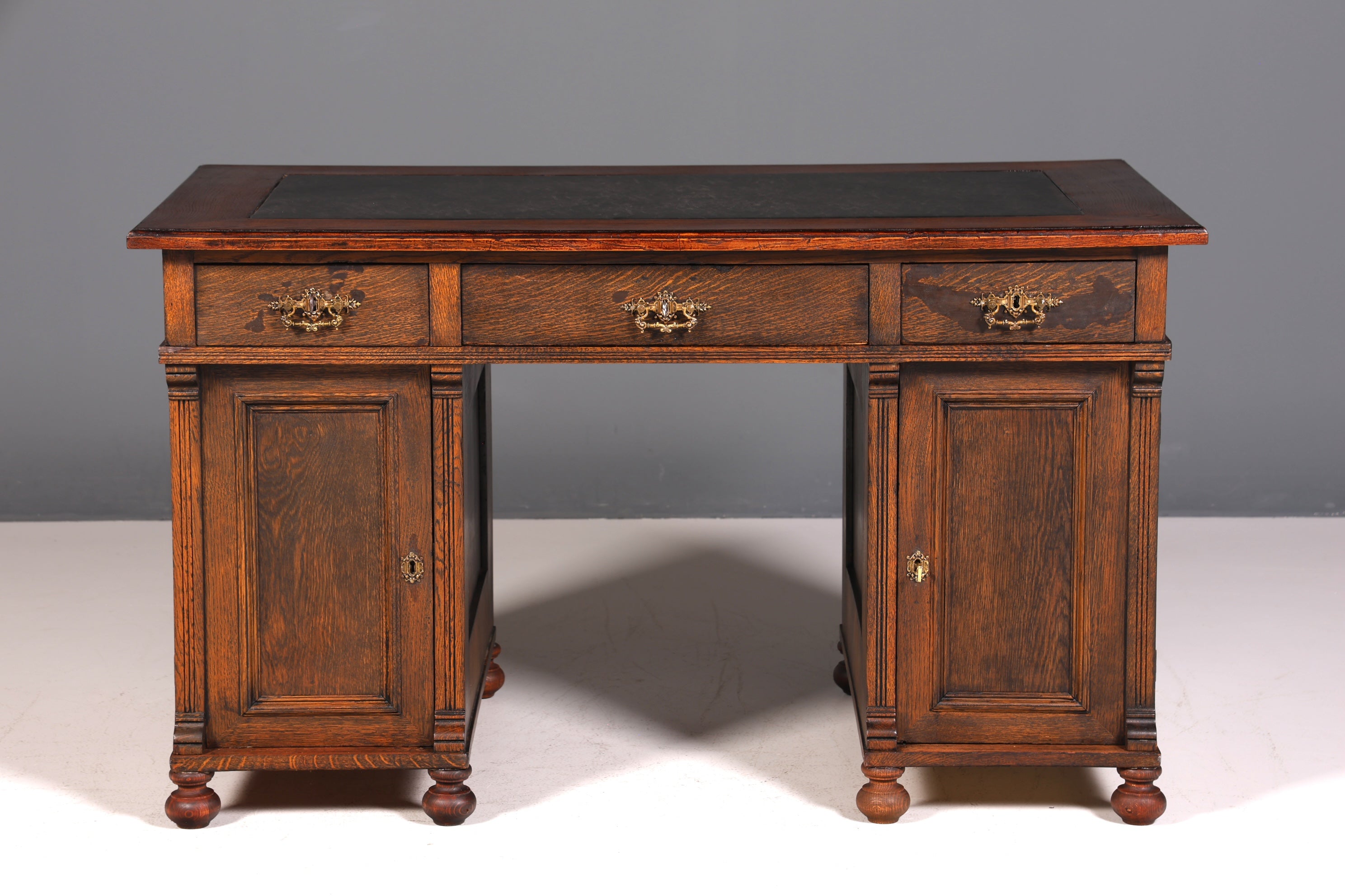 Traumhafter Jugendstil Schreibtisch Gründerzeit Bürotisch echt Holz Desk Office Table