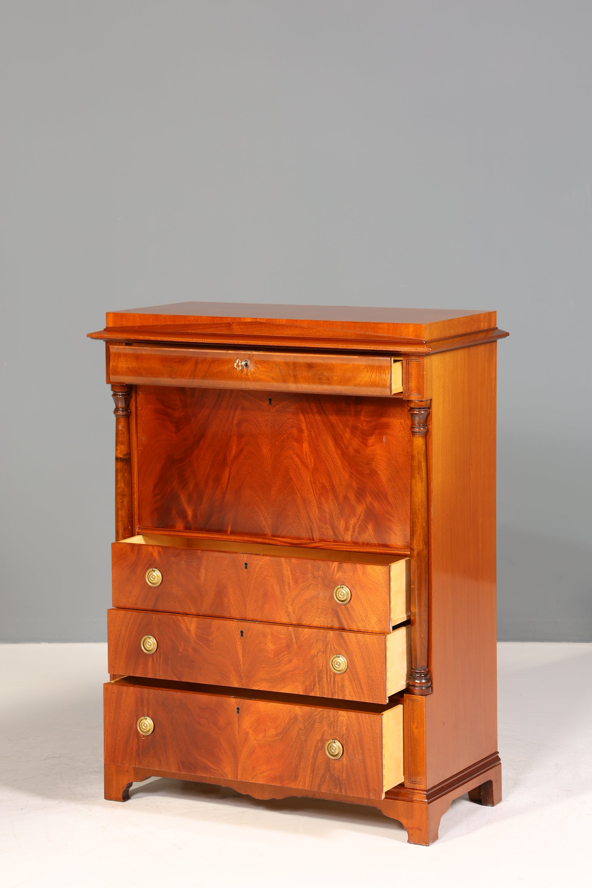 Wunderschöner Original Biedermeier Sekretär um 1860 Englisch Kommode Antik Bürokommode