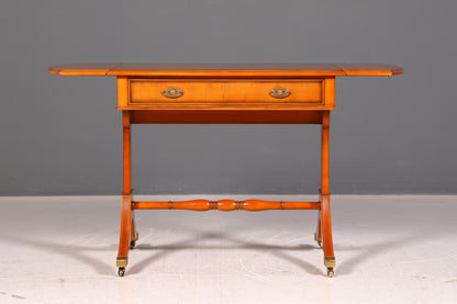 Wunderschöner Original Heldense Englischer Schreibtisch Konsole Konsolentisch Klappbar Bürotisch Antik Office Desk Holz 60s UK