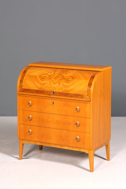 Stilvoller Mid Century Rollladen Sekretär echt Holz Büro Schrank Vintage Schreibkommode