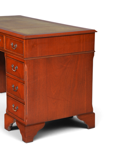 Wunderschöner Englischer Schreibtisch echt Lederauflage Bürotisch Antik Stil Office Desk
