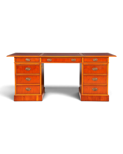 G721 Finish cm HELDENSE Wunderschöner Englischer Schreibtisch Englisch Eibe Desk Leder Auflage Antik Stil Bürotisch Office Desk (Kopie)