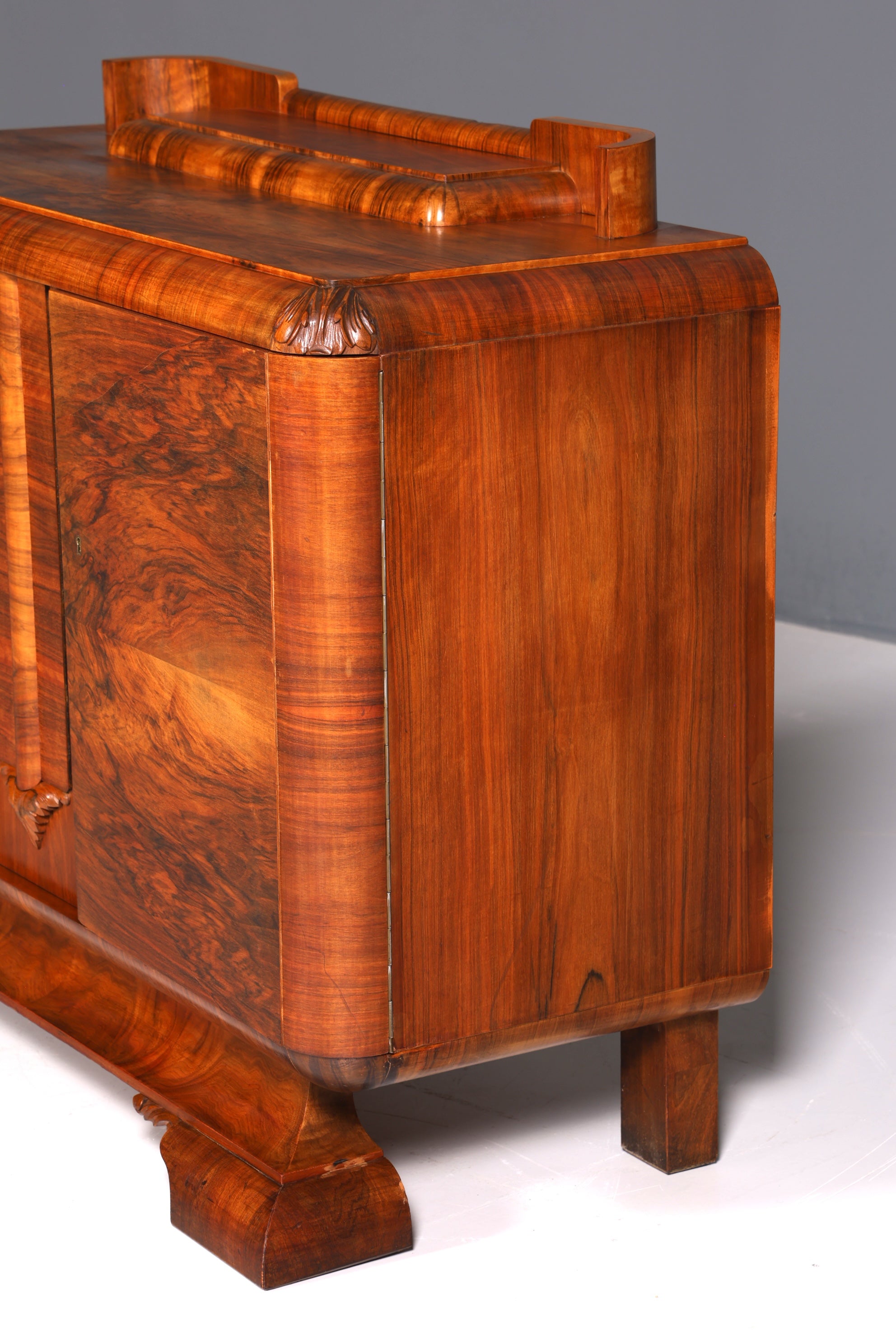 Beautiful original Art Deco cabinet, walnut sideboard, solid wood, antique dresser