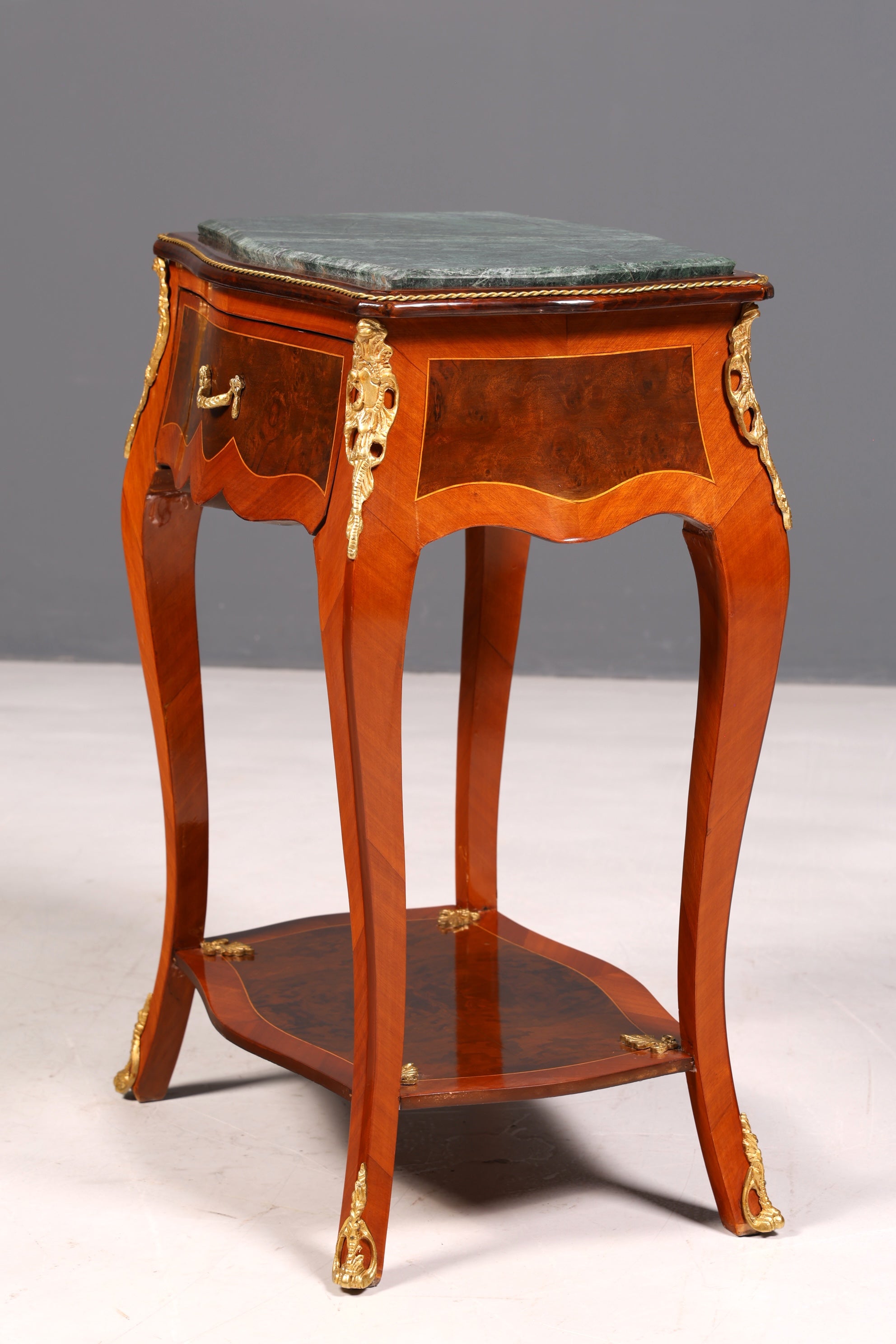 Dreamy Louis XV side table, Baroque style, marble console table, chest of drawers, telephone table