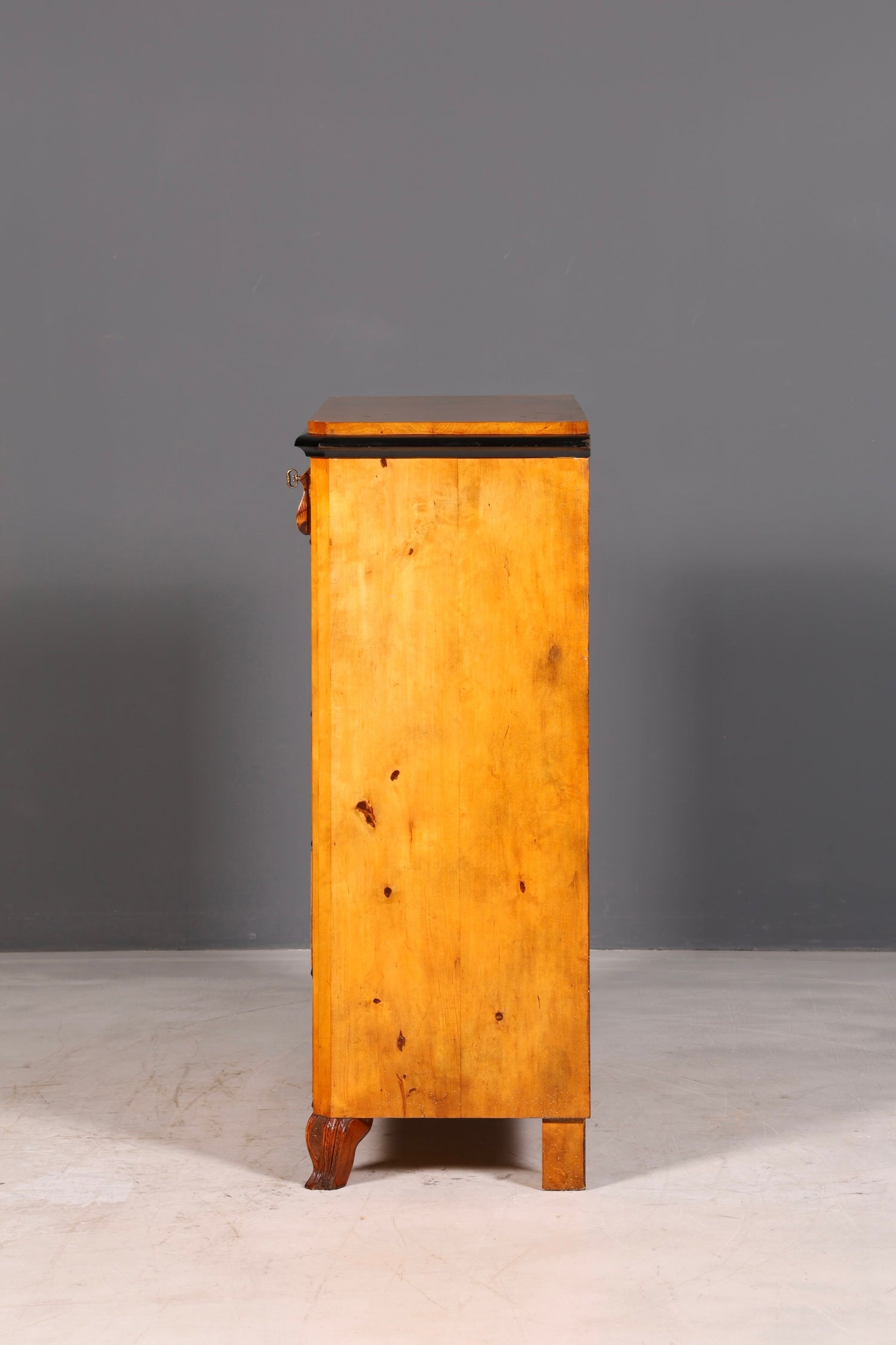 Wunderschöne Biedermeier Kommode Antik Vertiko Schubladenkommode Birke um 1850 Massivholz