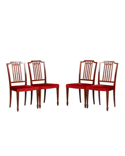 4x Stunning Gustavian-Style Chairs English Kitchen Chairs Dining Room Chair Set