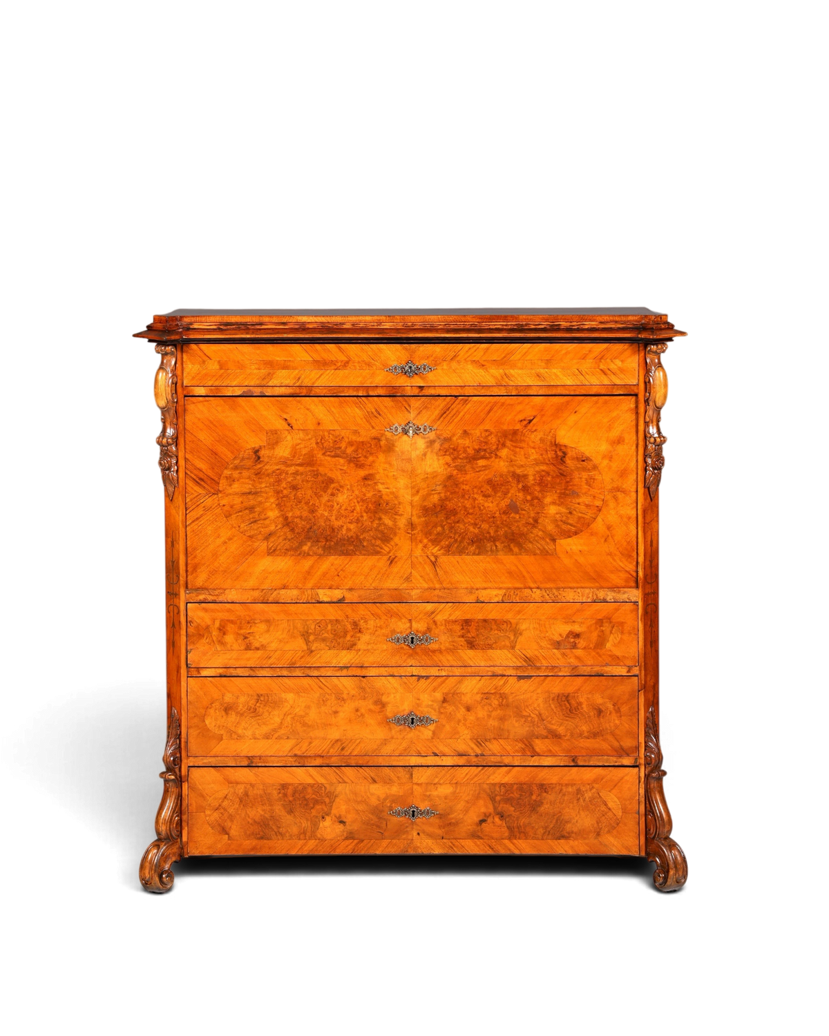 Wunderschöner Louis Philippe Sekretär Vertiko Highboard Schreibsekretär Massivholz