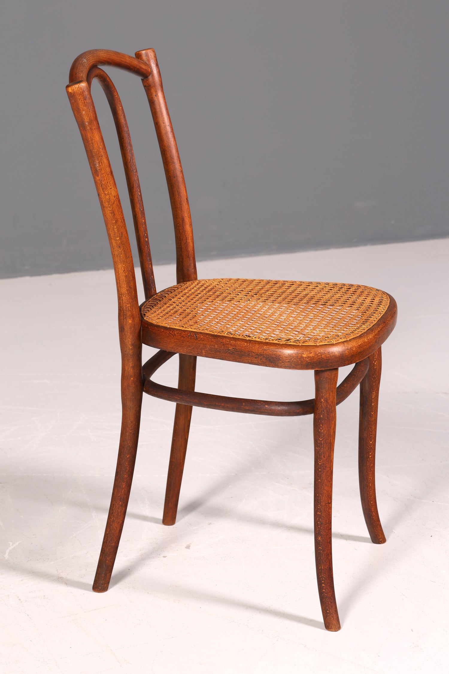 Traumhafter Original Thonet Stuhl Korbgeflecht Bugholz Antik Wiener Geflecht Sekretär Stuhl Vintage Esszimmer
