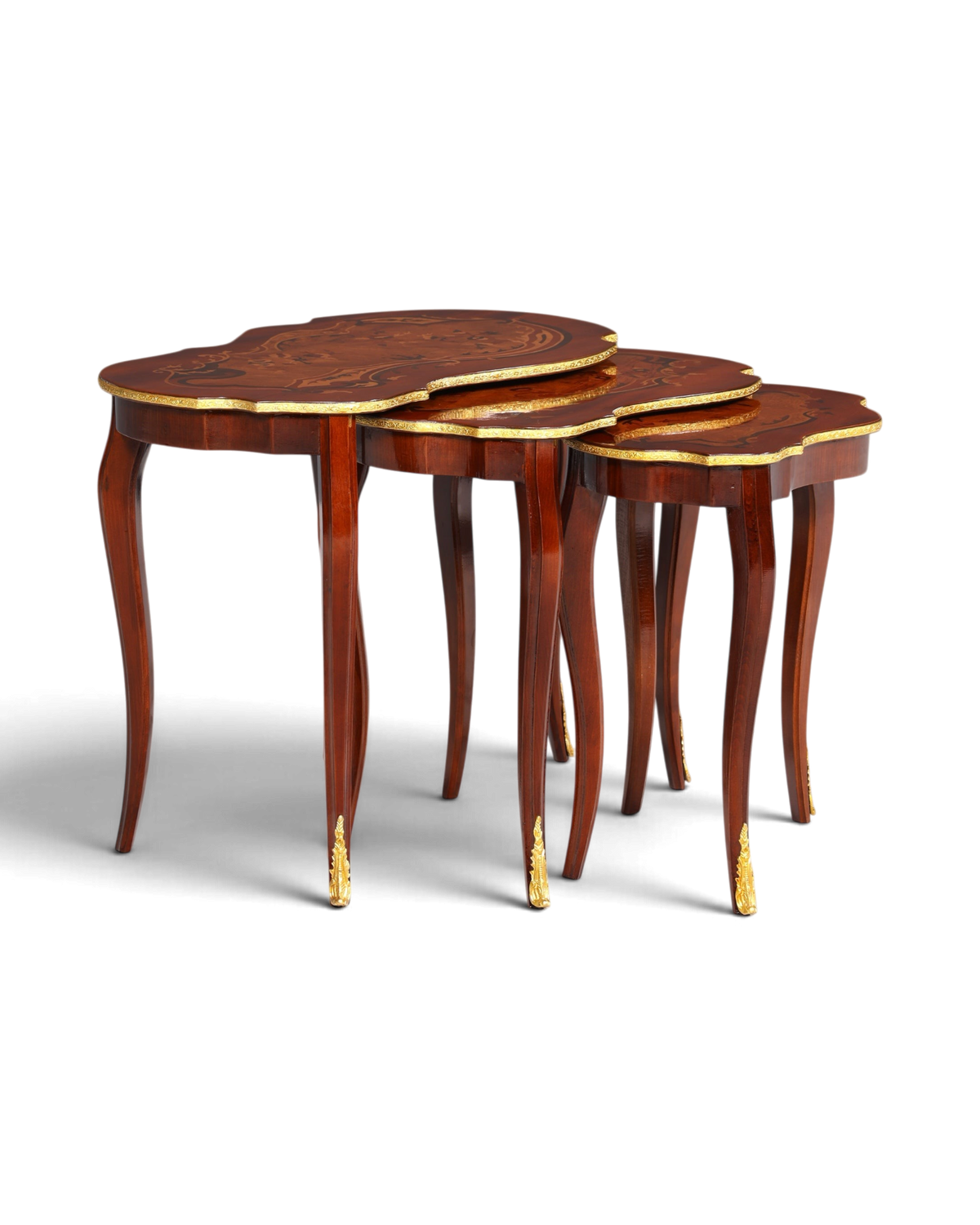 Traumhaftes Beistelltisch Set 3er Satz Barock Antik Barock Stil Tisch Set