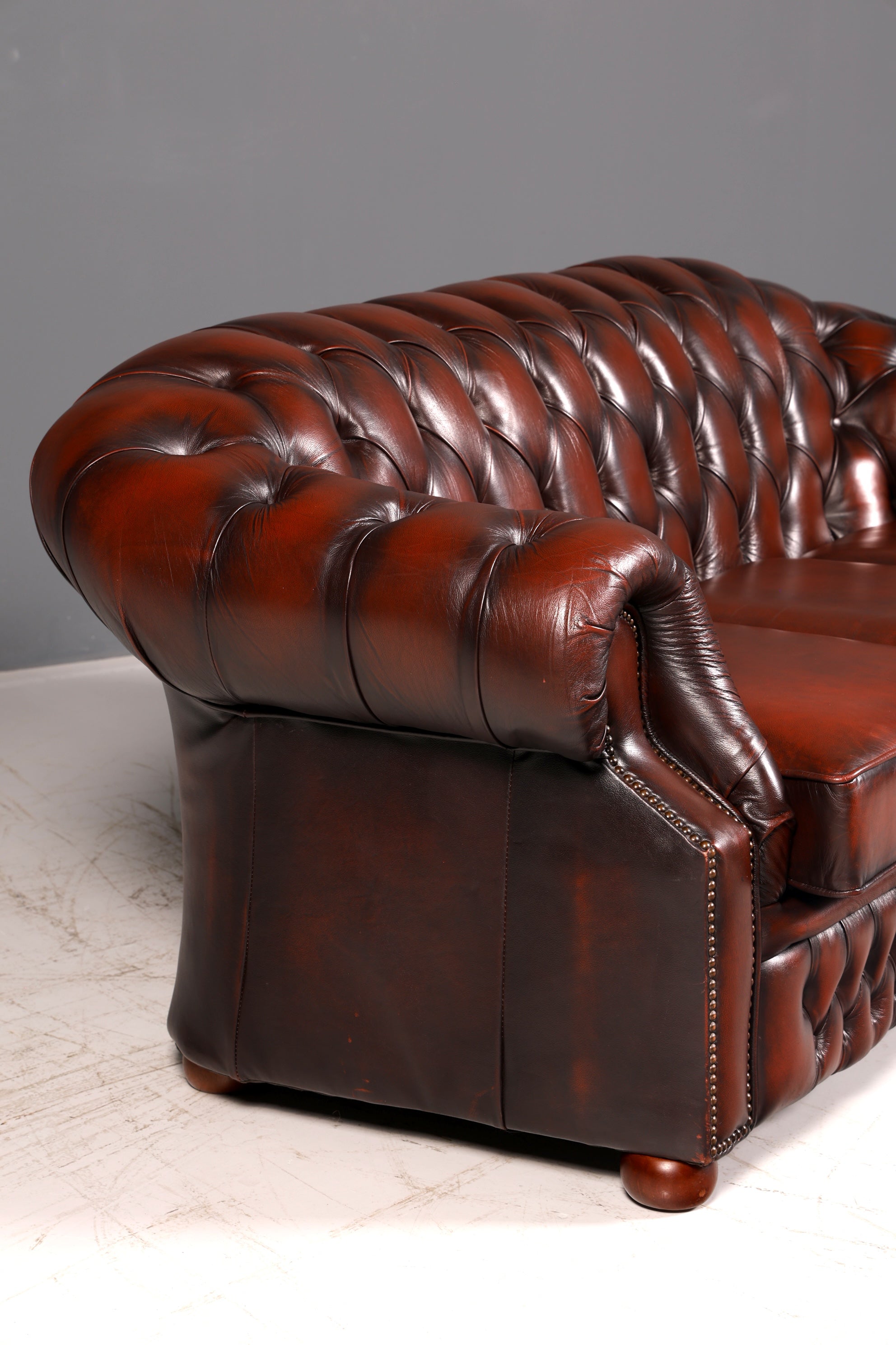 Wunderschönes Original Chesterfield Centurion Sofa 3-Sitzer Echt Leder Couch Englisch Ledersofa Vintage