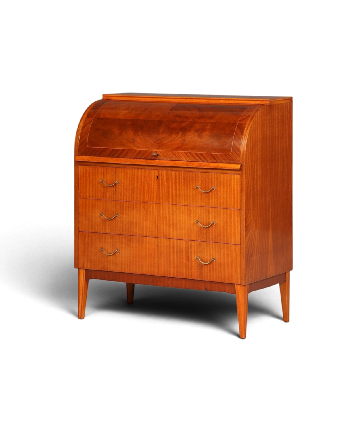 Wunderschöner Mid Century Rollladen Sekretär echt Holz Büro Schrank Vintage Schreibkommode