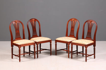 G452 Finish cm 4x Edle Englische Stühle Englisch Dining Chairs Antik 60er Jahre Küchenstühle Stuhlset (Kopie)