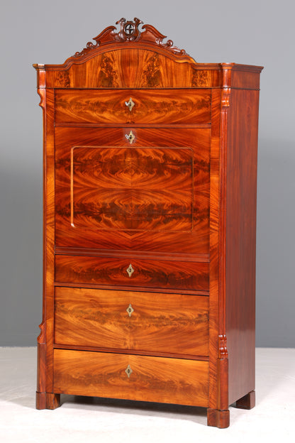 Beeindruckender Louis Philippe Sekretär um 1880 Gründerzeit Antik Schrank Chiffoniere