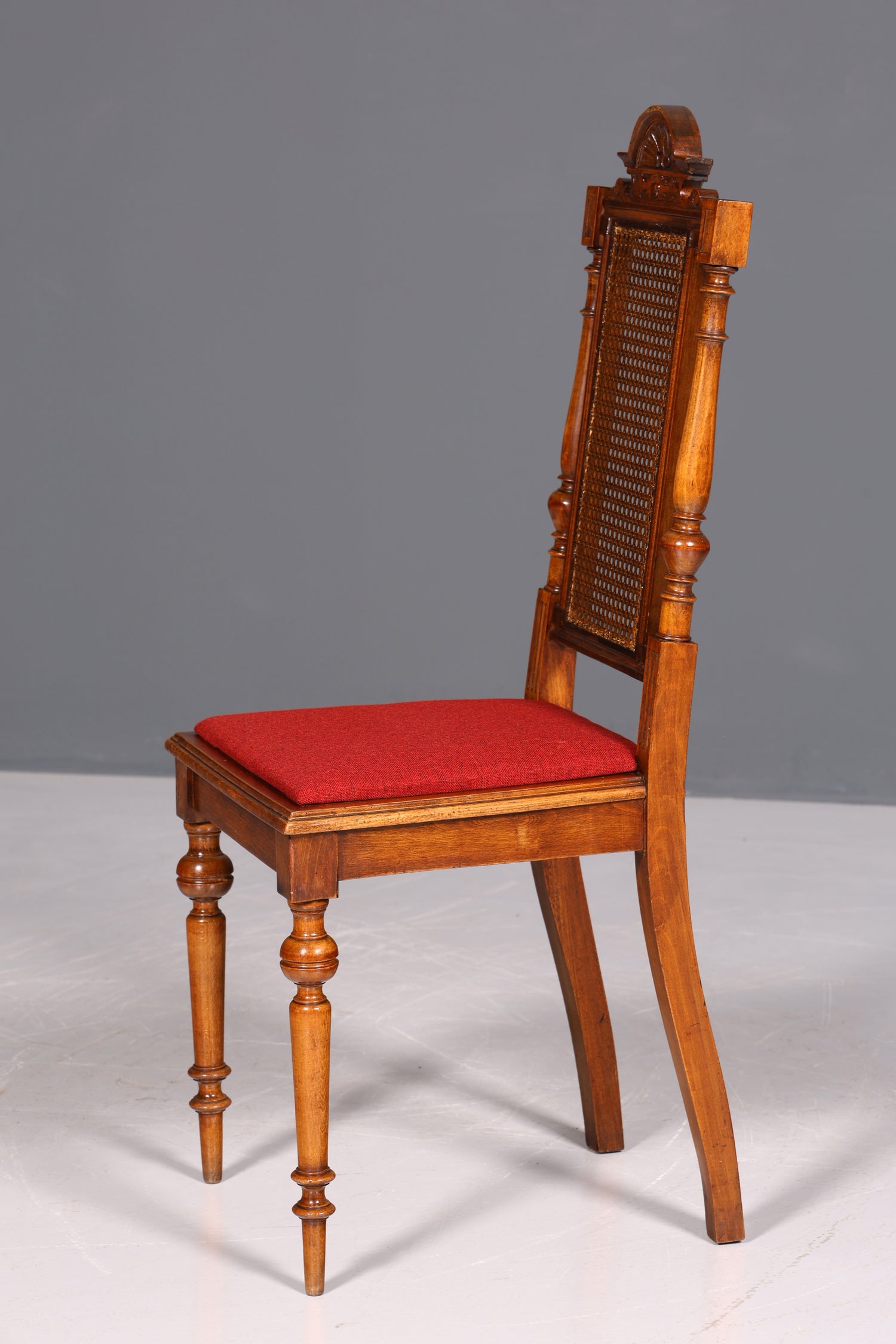 Stilvoller Gründerzeit Stuhl Antik Korbgeflecht Schreibtisch Stuhl Sekretär Stuhl Antik Küchenstuhl 2 von 2