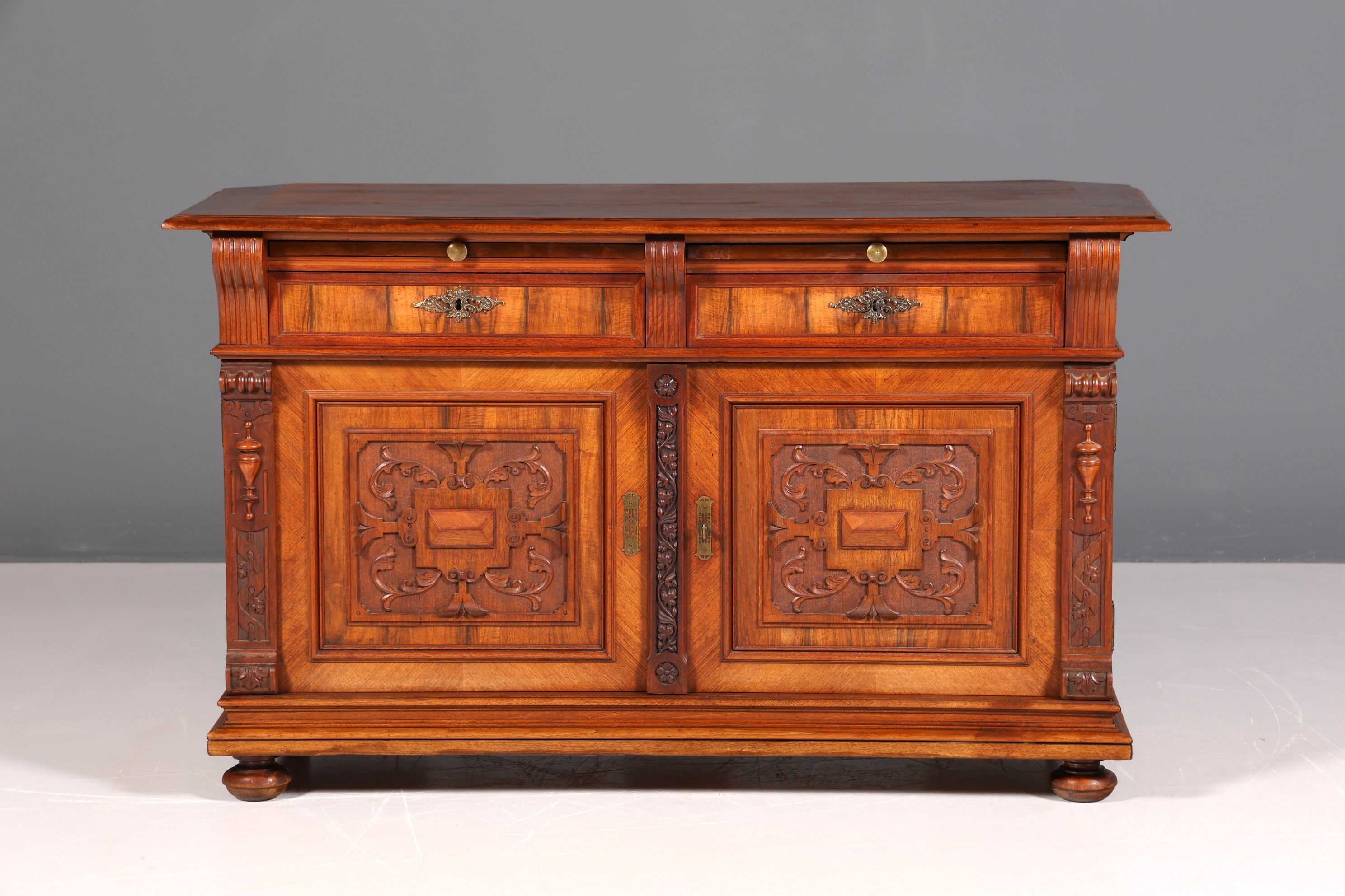 Wunderschöner Gründerzeit Sideboard Antik Nussbaum Schrank Kommode um 1890