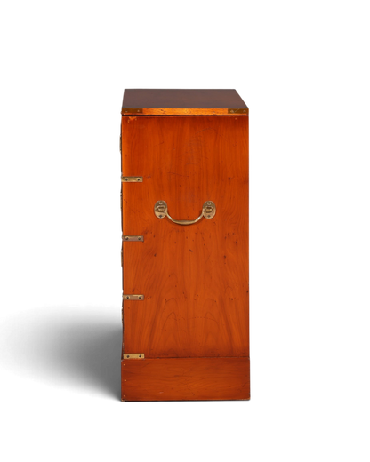 Hauptstadt Möblerei maritime Military Chest Kommode aus Holz mit Messingbeschlägen und Seitengriffen