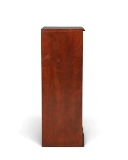 Hauptstadt Möblerei Drexel Heritage Bücherregal aus massivem dunklem Holz in klassischem US-Design, Seitenansicht
