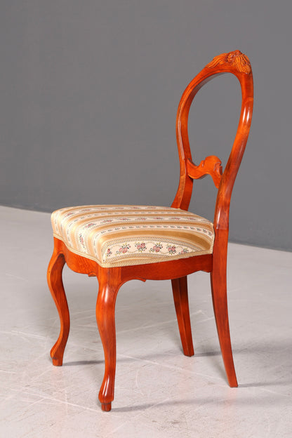 Traumhafter Louis Philippe Stuhl um 1880 Biedermeier Antik Sekretär Stuhl Echt Holz Polsterstuhl Esszimmerstuhl Vintage