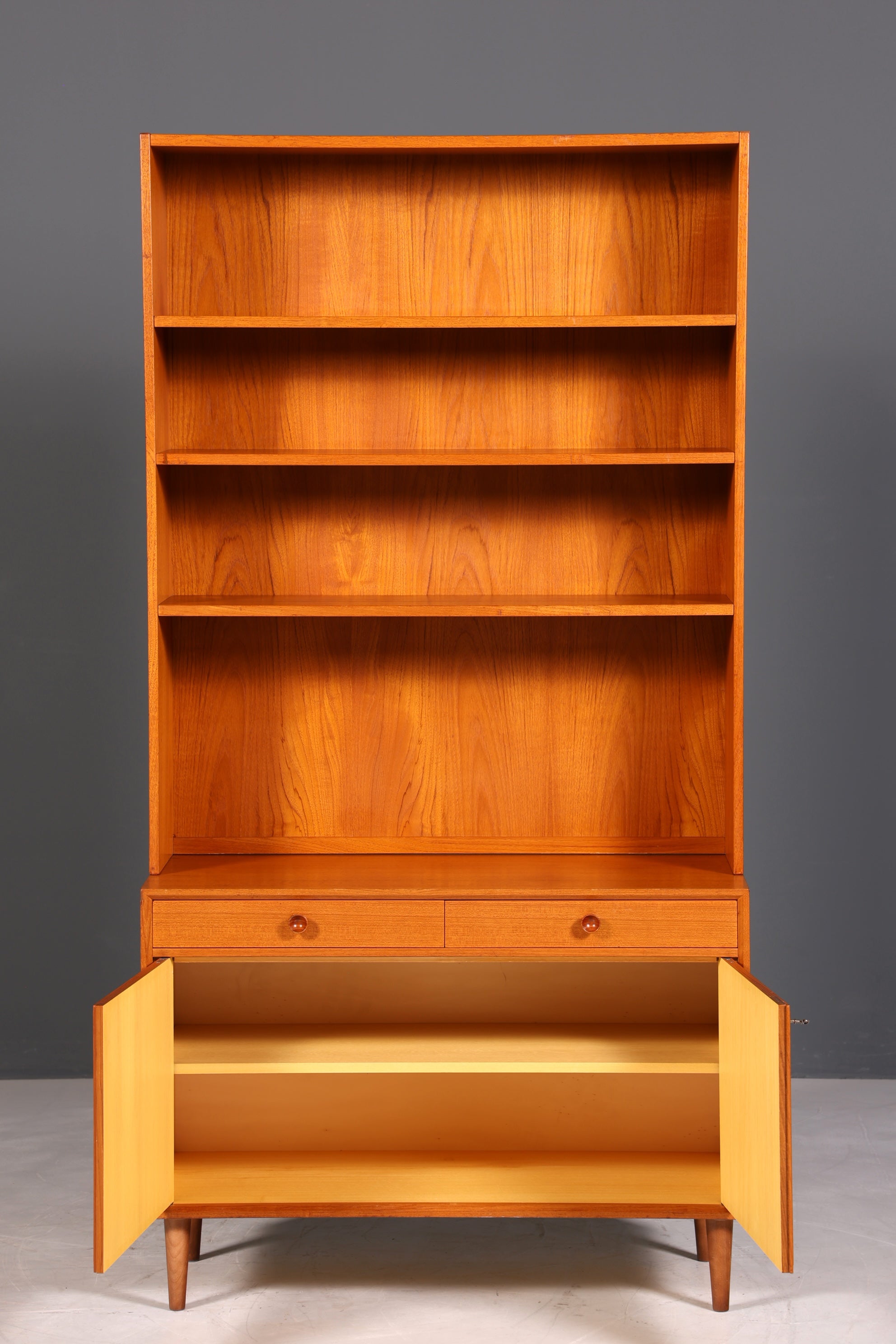 Wunderschönes Mid Century Regal Danish Design Teak Holz Schrank Retro Bücherregal Kommode 1 von 2