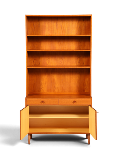 Wunderschönes Mid Century Regal Danish Design Teak Holz Schrank Retro Bücherregal Kommode 1 von 2