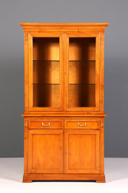 Traumhafte Original Selva Vitrine Antik Stil massiv Holz Buffet Villa Borghese Schrank Bibliothek Geschirrschrank