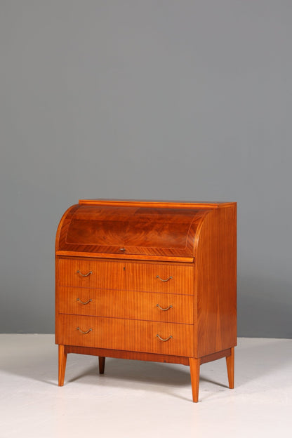 Wunderschöner Mid Century Rollladen Sekretär echt Holz Büro Schrank Vintage Schreibkommode