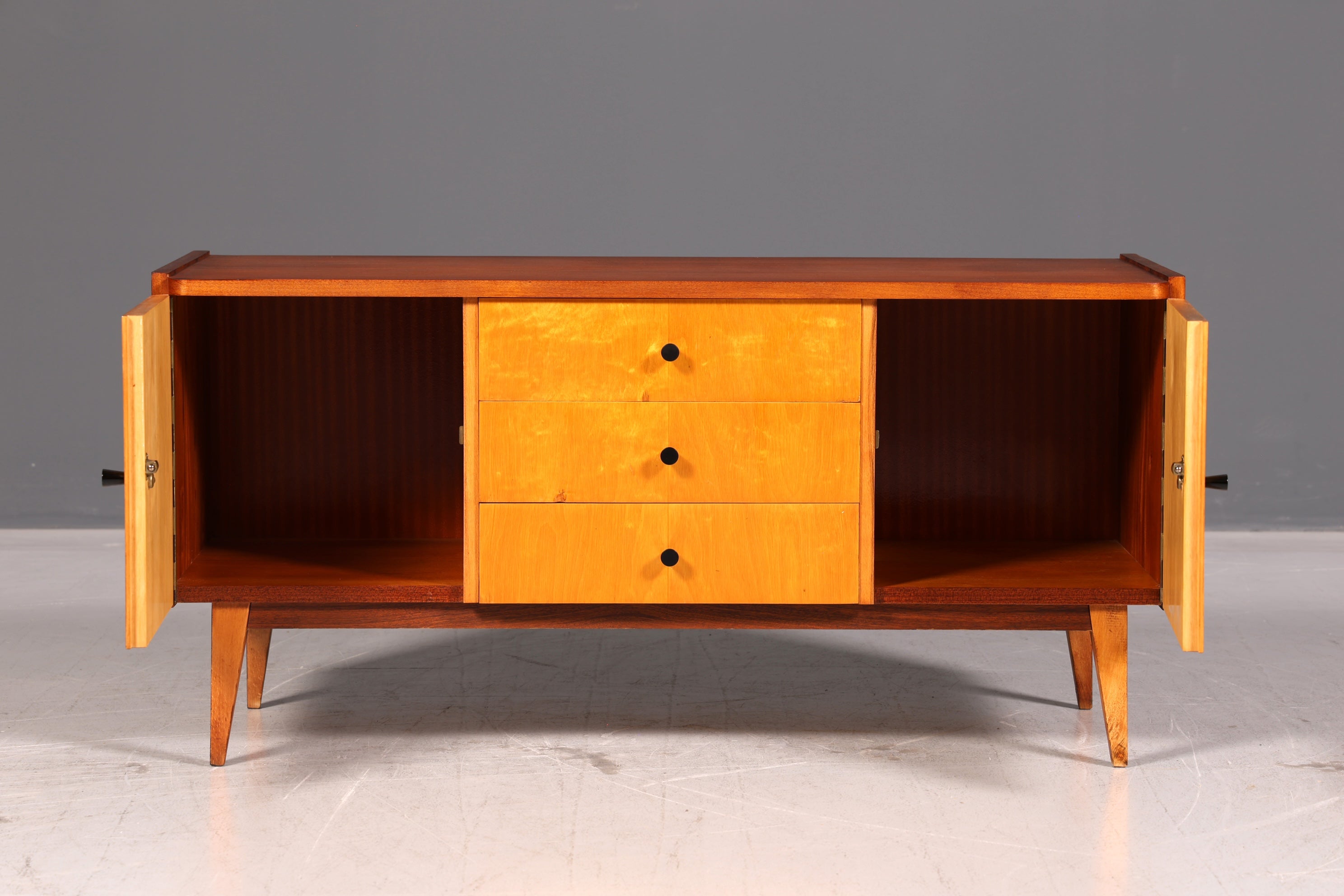Wunderschönes Mid Century Sideboard Vintage Kommode TV Schrank Flurkommode 60s Holz