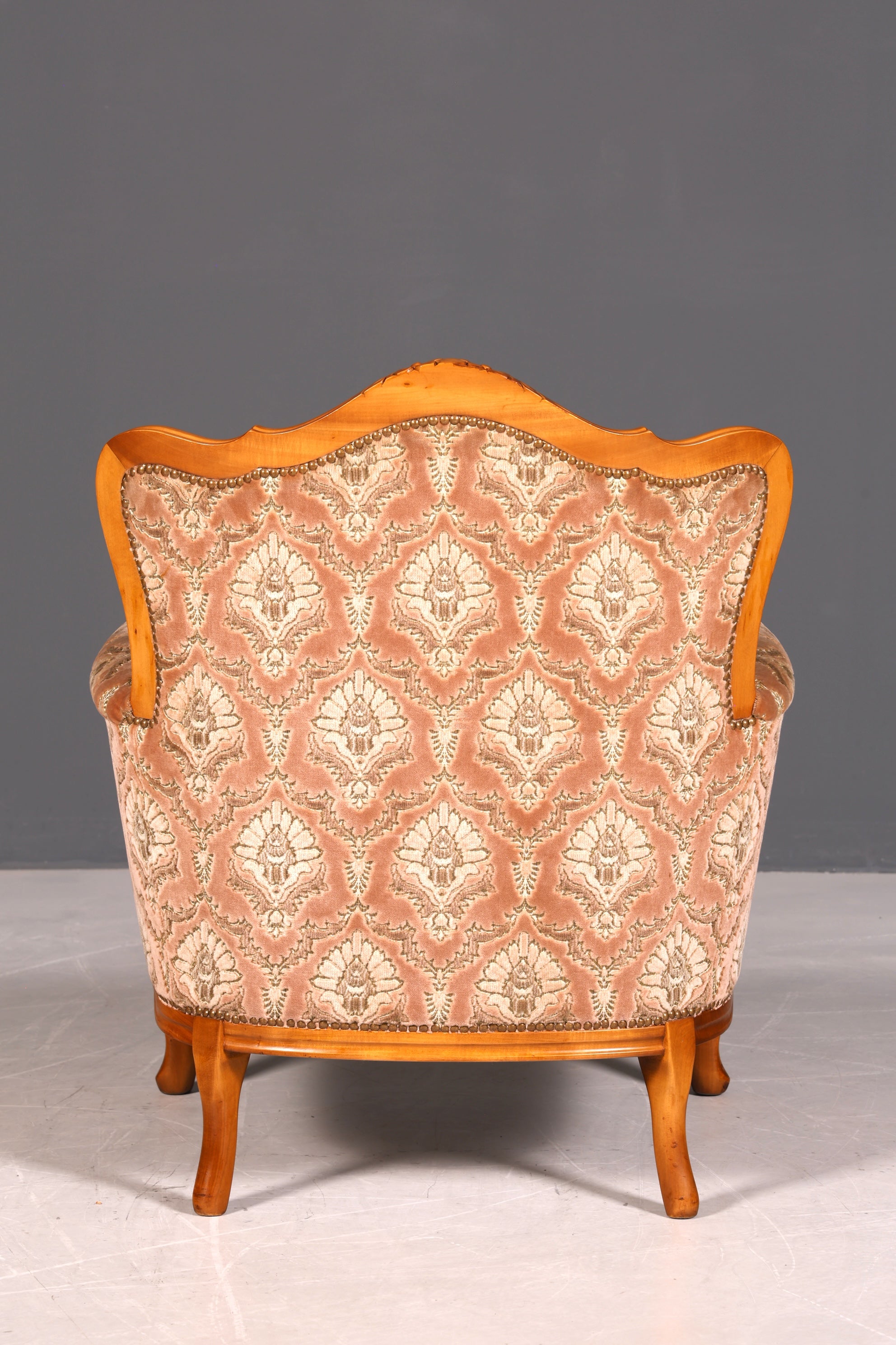 Edler Chippendale Armlehnsessel Barock Stil Sessel Armchair Samt Stoff Sessel 1 von 2