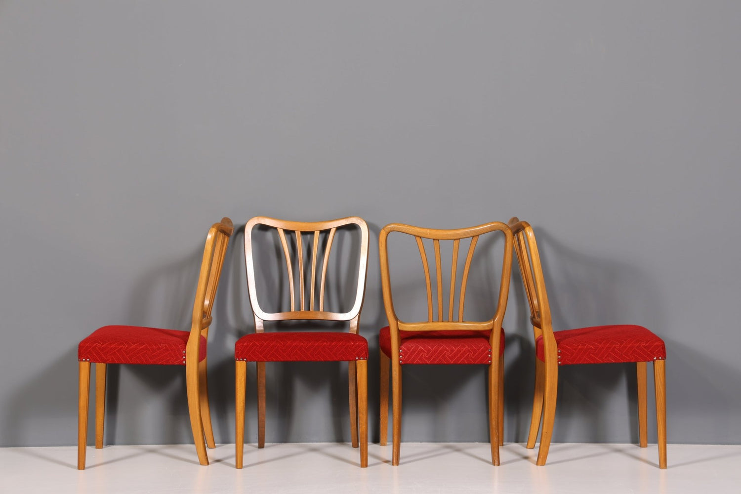 4x Wunderschöne Stühle um 1940 Art Deco Stil Küchenstühle Esszimmer Stühle Stuhl Set