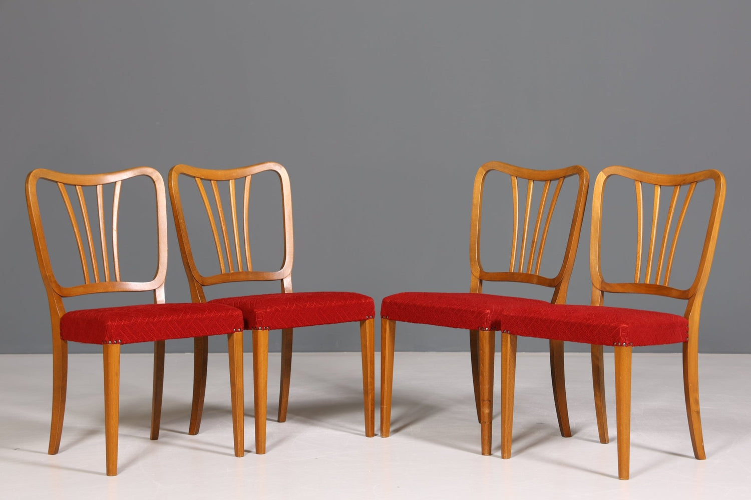 4x Wunderschöne Stühle um 1940 Art Deco Stil Küchenstühle Esszimmer Stühle Stuhl Set