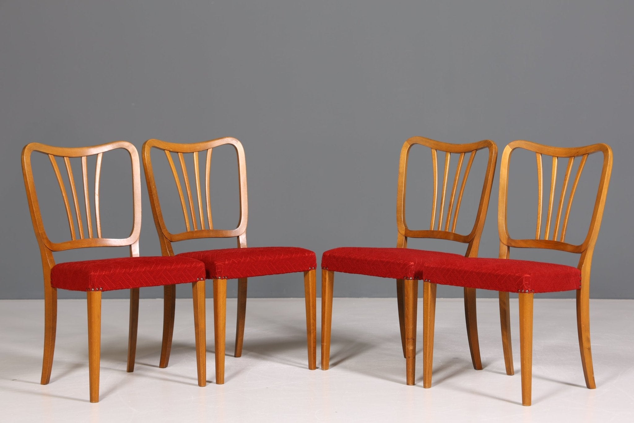 4x Wunderschöne Stühle um 1940 Art Deco Stil Küchenstühle Esszimmer Stühle Stuhl Set