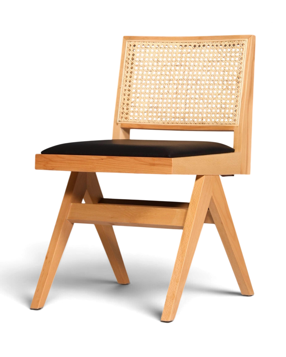 Sehr Edler Korbgeflecht Stuhl "Vienna Wood"  Bauhaus Relax Esszimmer Stuhl Lounge Chair Küchenstuhl