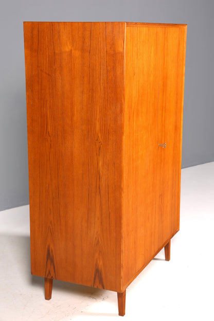 Traumhafter Mid Century Kleiderschrank Danish Design Teak Holz Vintage Schrank Retro Wäscheschrank